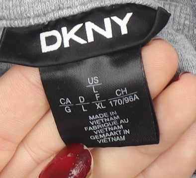 Womens UK 14 Regular DKNY Grey Pullover Tight-Knit