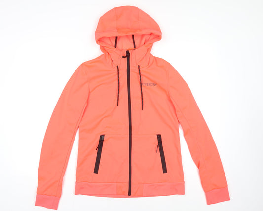 Superdry Men's Orange Full Zip Hooded Softshell Jacket Size M