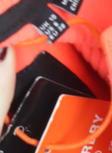 Superdry Men's Orange Full Zip Hooded Softshell Jacket Size M