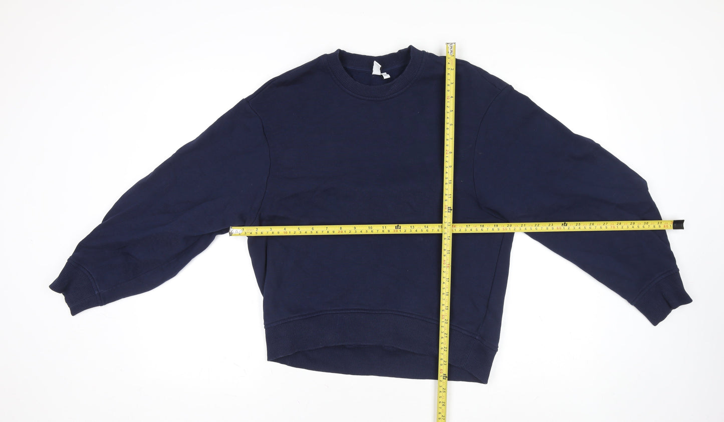 & Other Stories Women Navy Blue XS Crew Neck Pullover Sweatshirt
