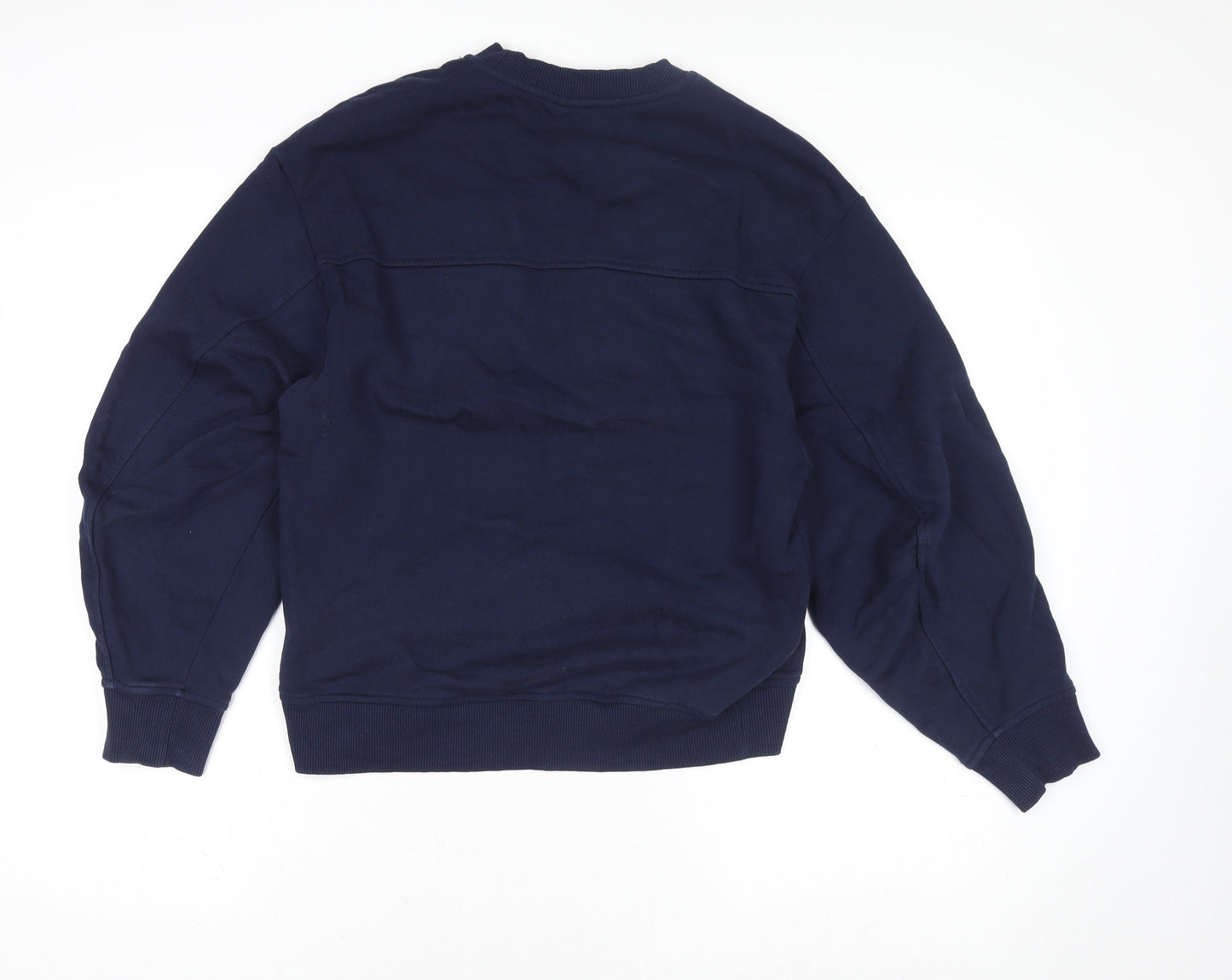 & Other Stories Women Navy Blue XS Crew Neck Pullover Sweatshirt