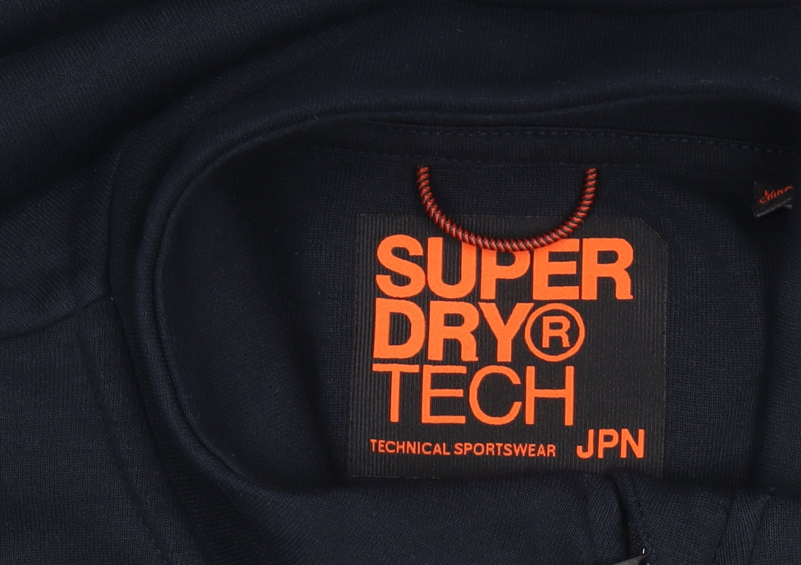 Superdry Men's Blue 1/4 Zip Pullover Sweatshirt Size L