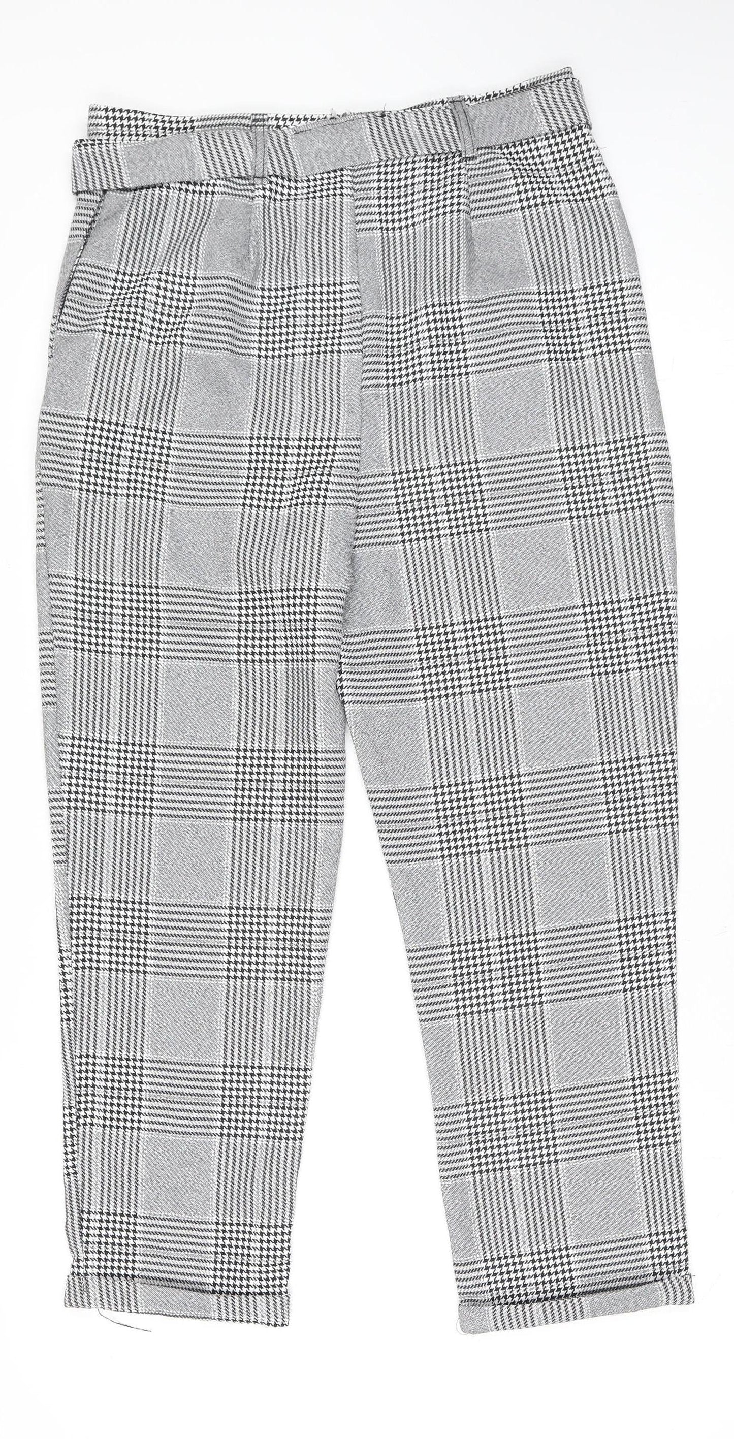 Stylewise Womens Grey Check Trousers Size 12 Workwear