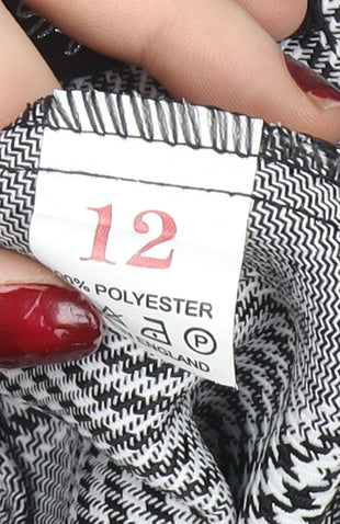 Stylewise Womens Grey Check Trousers Size 12 Workwear