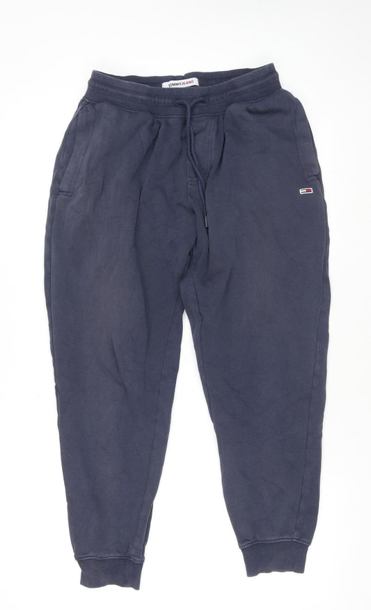 Tommy Jeans Men's Blue Jogger Sweatpants Size M Drawstring Waist