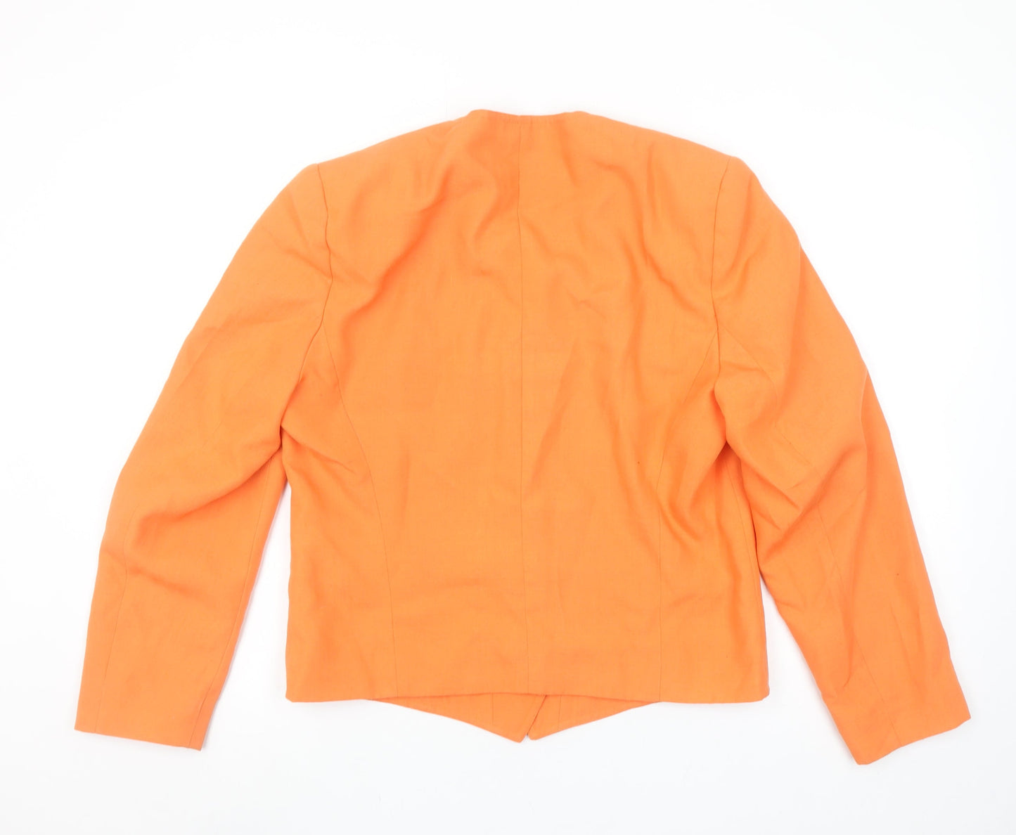 Libra Women’s Orange Woven Tailored Blazer Size 12