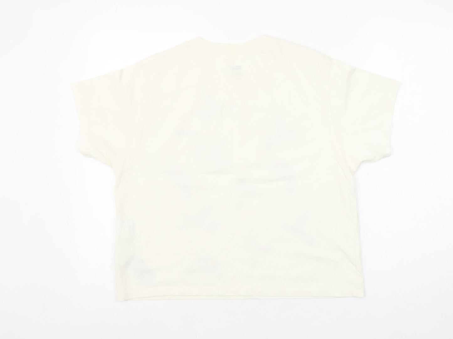 Womens UK Size XS Levi's Ivory Cotton T-Shirt