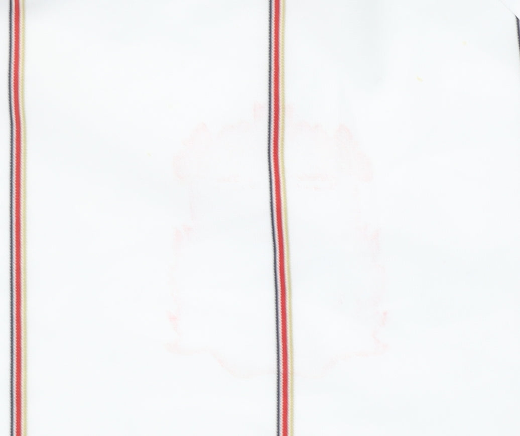 Adidas Men's White Striped Football Jersey T-Shirt Size L