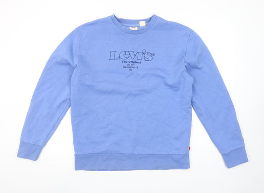 Mens UK S Regular Levi's Blue Pullover Sweatshirt