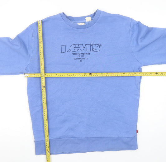 Mens UK S Regular Levi's Blue Pullover Sweatshirt