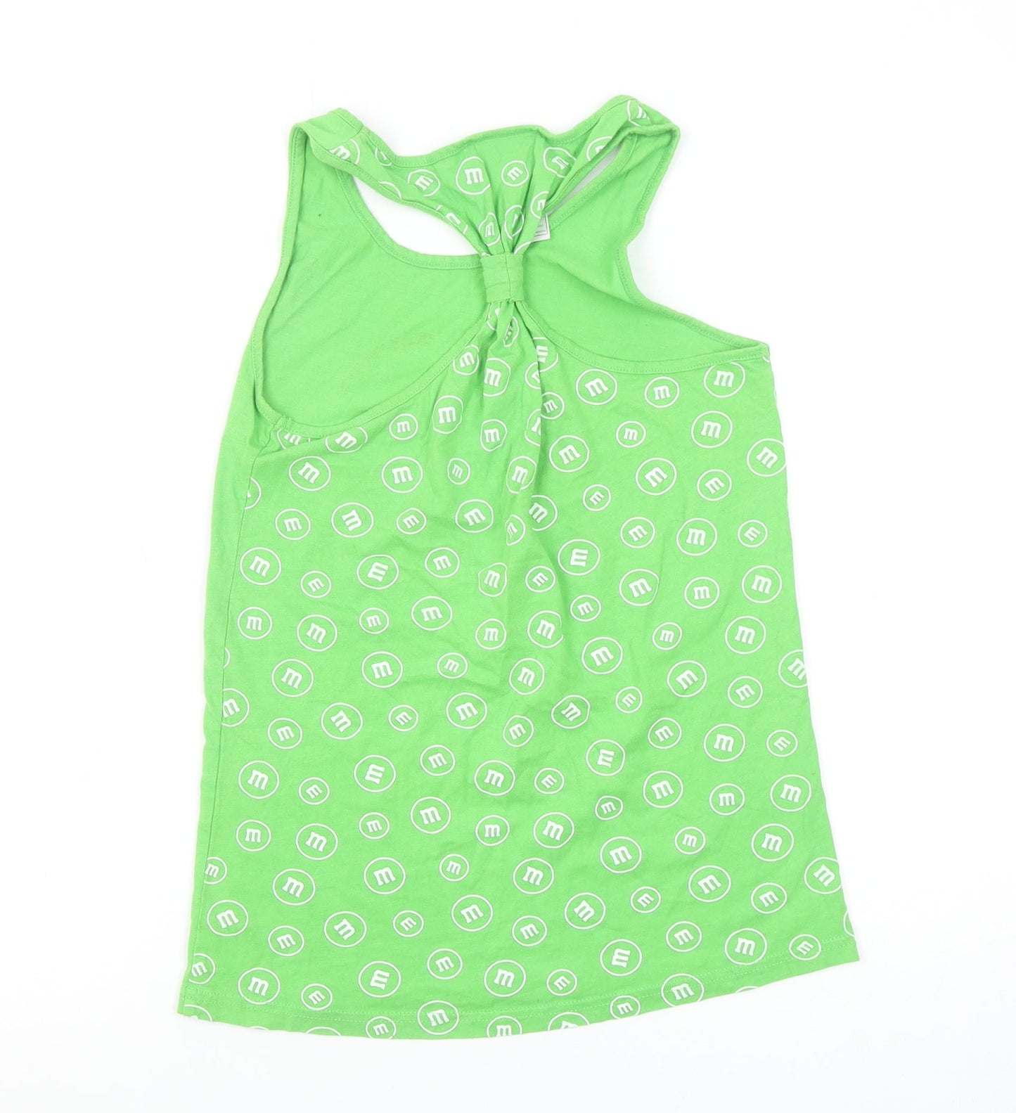 M&M's World Women's Green Racerback Tank Top Size S Cotton Summer