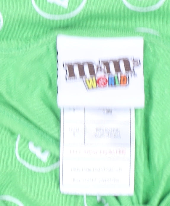 M&M's World Women's Green Racerback Tank Top Size S Cotton Summer