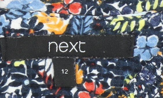Next Women's Multicoloured Floral Long Sleeve Tunic Blouse Size 12