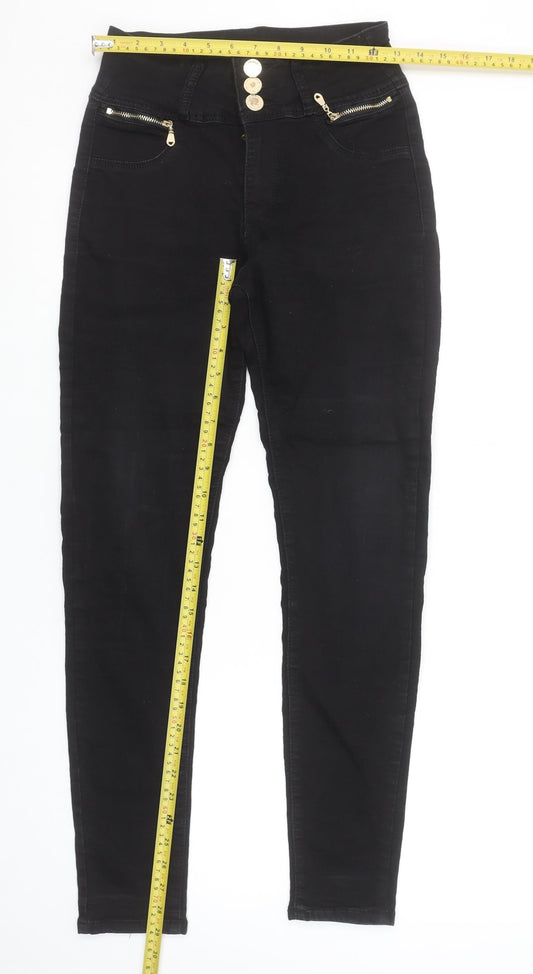 Marc Angelo Unisex Black Skinny High Rise Stretch Jeans Size 10