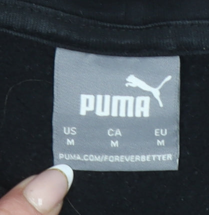 Mens UK M Regular PUMA Black Pullover Hoodie