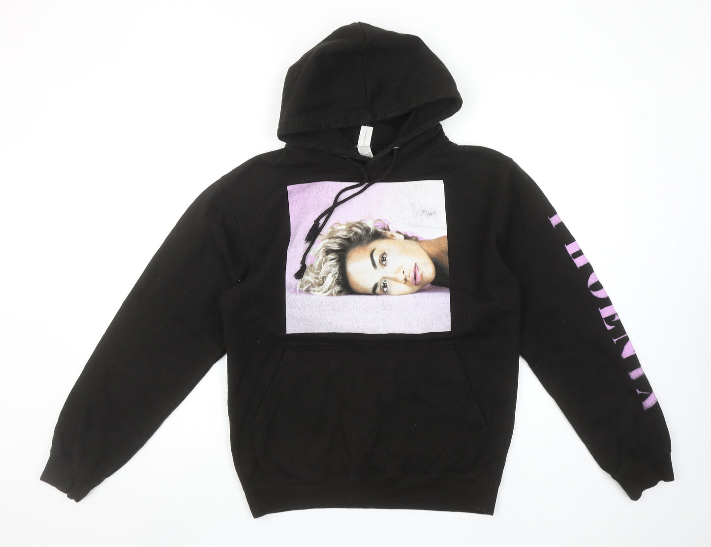 Just Hoods AWDis Women’s Black Phoenix Tour Pullover Hoodie Size S