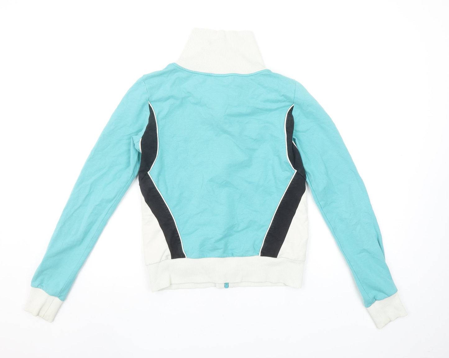 Womens UK 10 Regular PUMA Blue Full Zip Sweatshirt