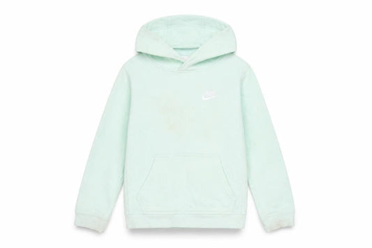 Nike Girls Green Pullover Hoodie XS (6-7 Years) Fleece Logo Sweatshirt