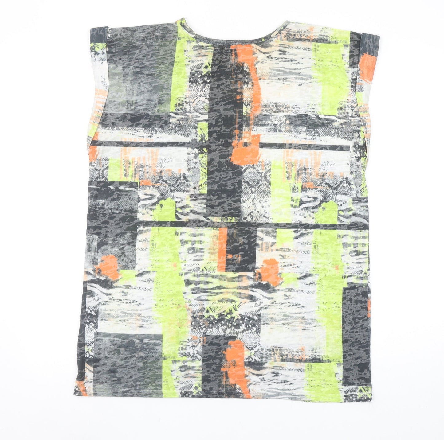 River Island Womens Multicoloured Abstract Sleeveless T-Shirt UK 12