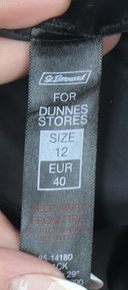 Dunnes Women’s Black Size 12 Straight Leg Dress Trousers