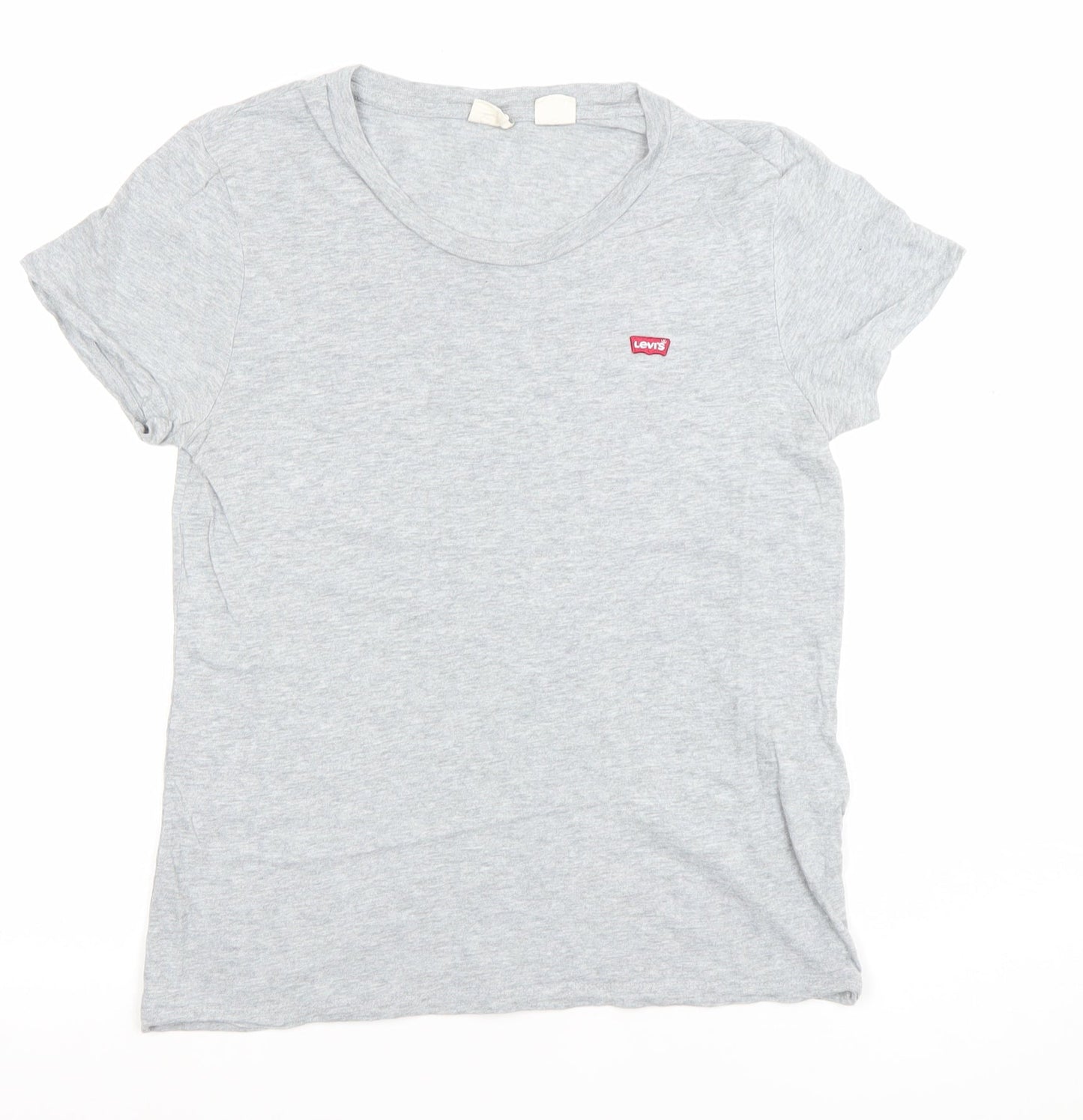 Levi's Women's Grey Basic Crew Neck Cotton T-Shirt Size S