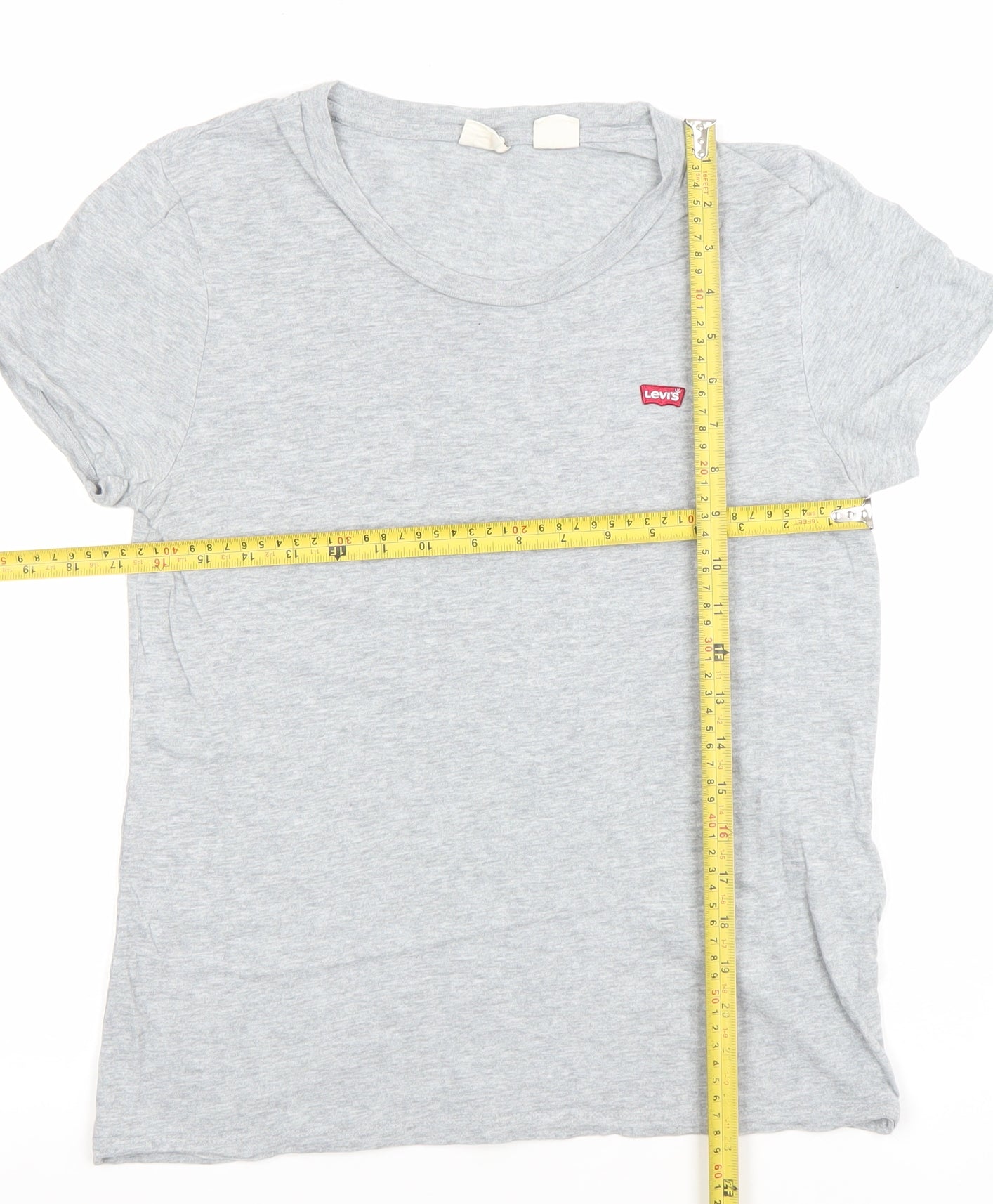Levi's Women's Grey Basic Crew Neck Cotton T-Shirt Size S