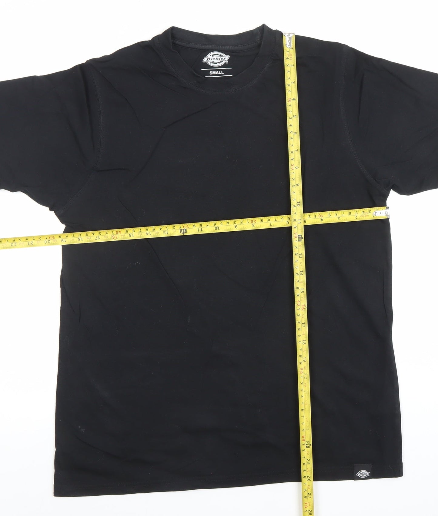 Dickies Men's Black Small Crew Neck Cotton Short Sleeve T-Shirt