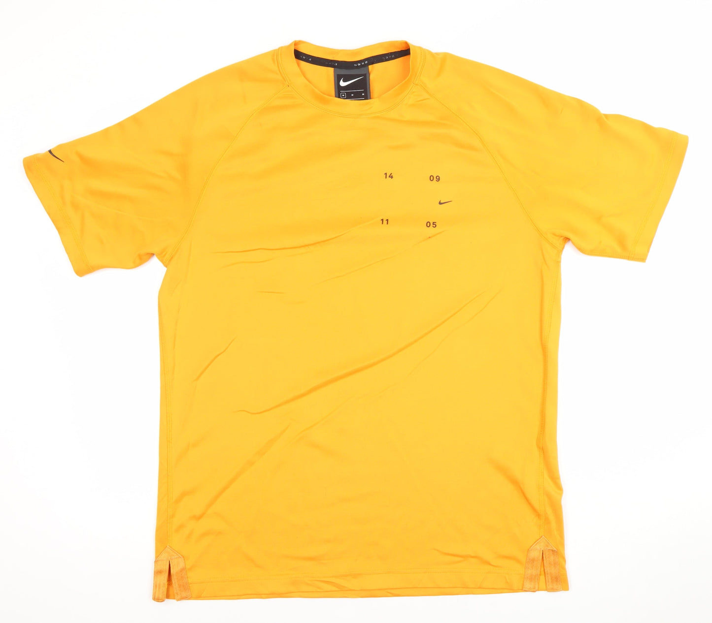 Nike Men's Orange Dri-Fit Short Sleeve Athletic T-Shirt Size M