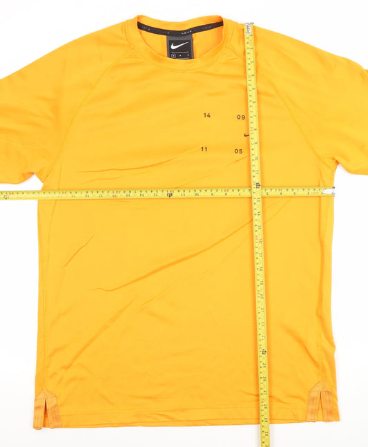 Nike Men's Orange Dri-Fit Short Sleeve Athletic T-Shirt Size M