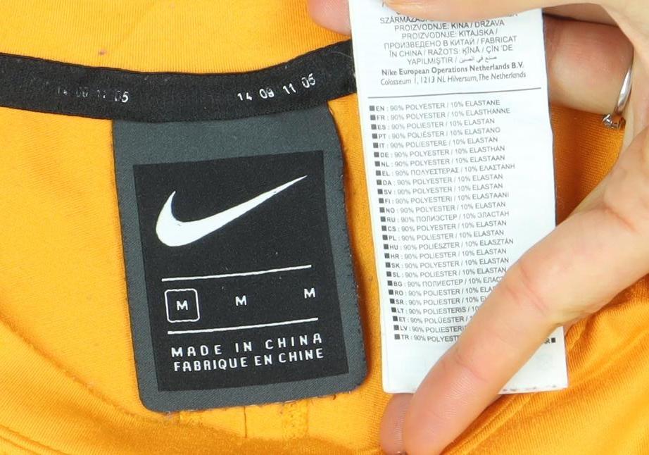 Nike Men's Orange Dri-Fit Short Sleeve Athletic T-Shirt Size M