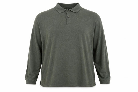 Club Room Men’s Green 2XL Long Sleeve Cotton Polo Shirt
