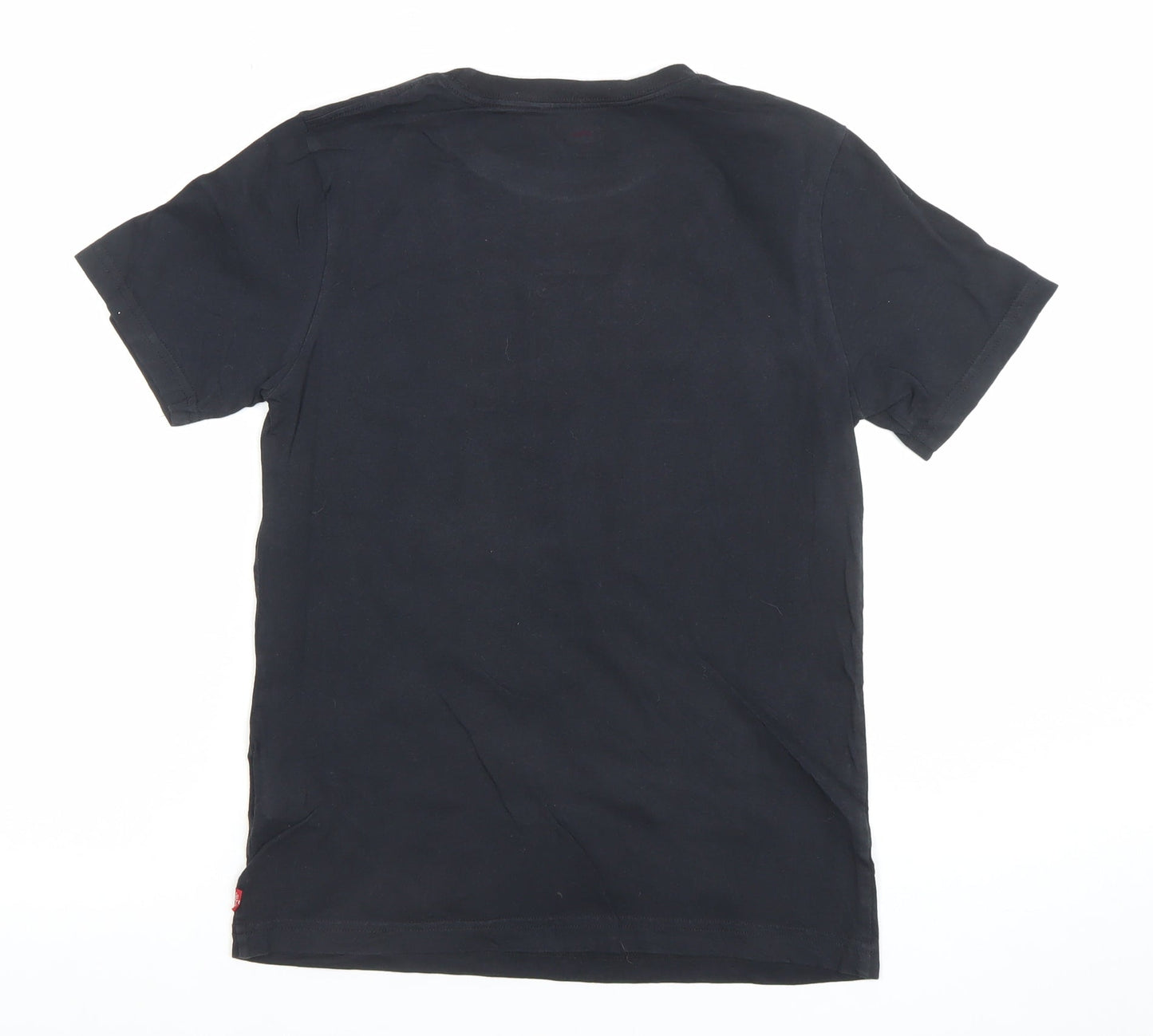 Levi's Boys Black Cotton Logo Graphic T-Shirt 14 Years Regular Fit