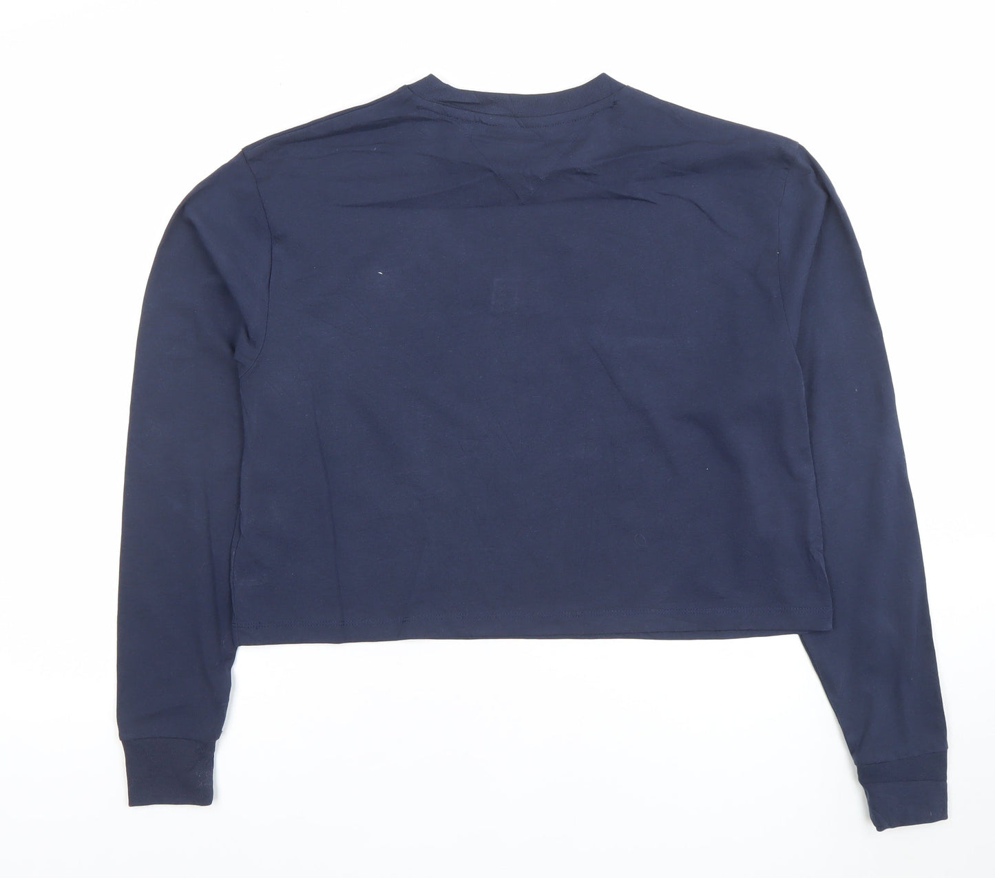 Womens UK Size M Tommy Jeans Blue Cotton Blend T-Shirt