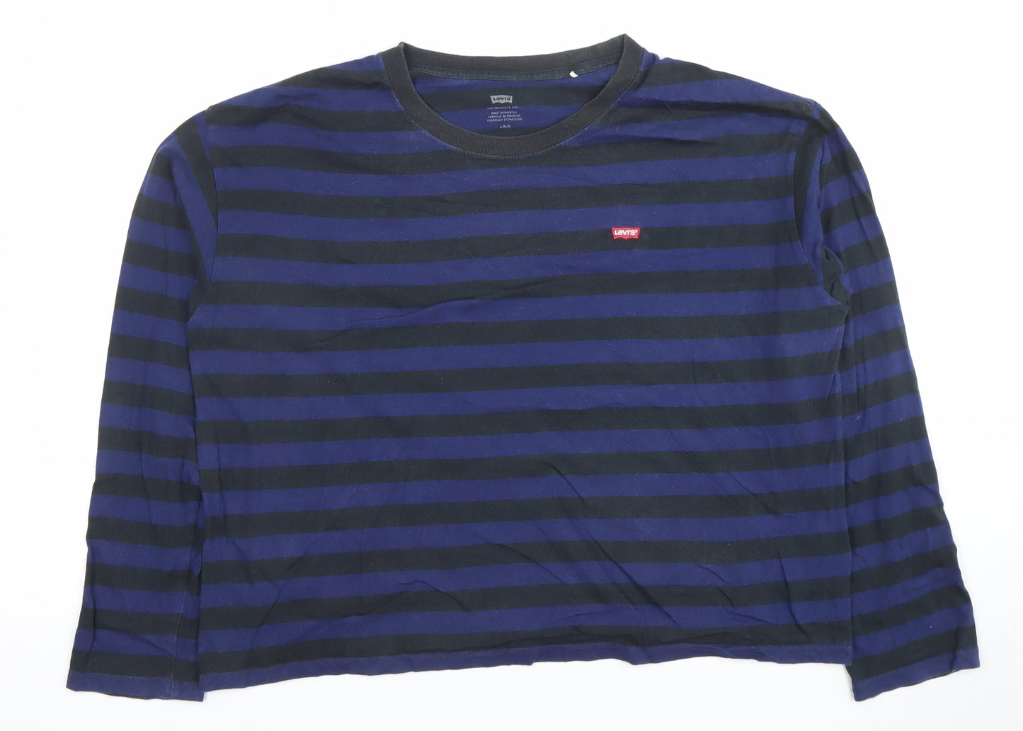 Womens UK Size L Levi's Blue 100% Cotton T-Shirt