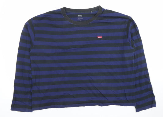 Womens UK Size L Levi's Blue 100% Cotton T-Shirt