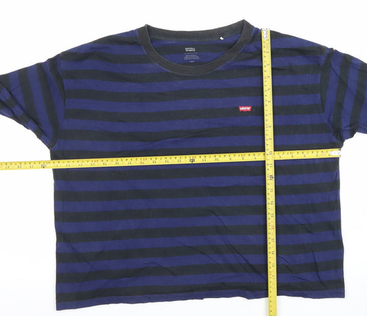 Womens UK Size L Levi's Blue 100% Cotton T-Shirt