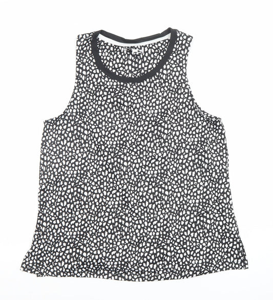 Womens UK Size S DKNY Black Polyester Tank