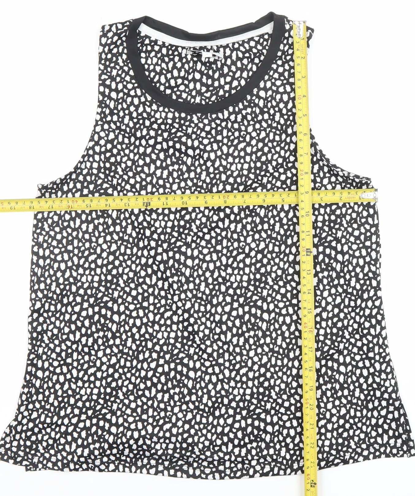 Womens UK Size S DKNY Black Polyester Tank