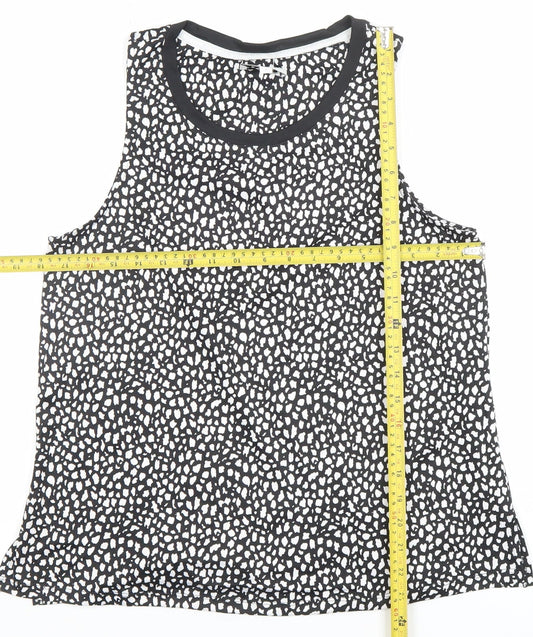 Womens UK Size S DKNY Black Polyester Tank
