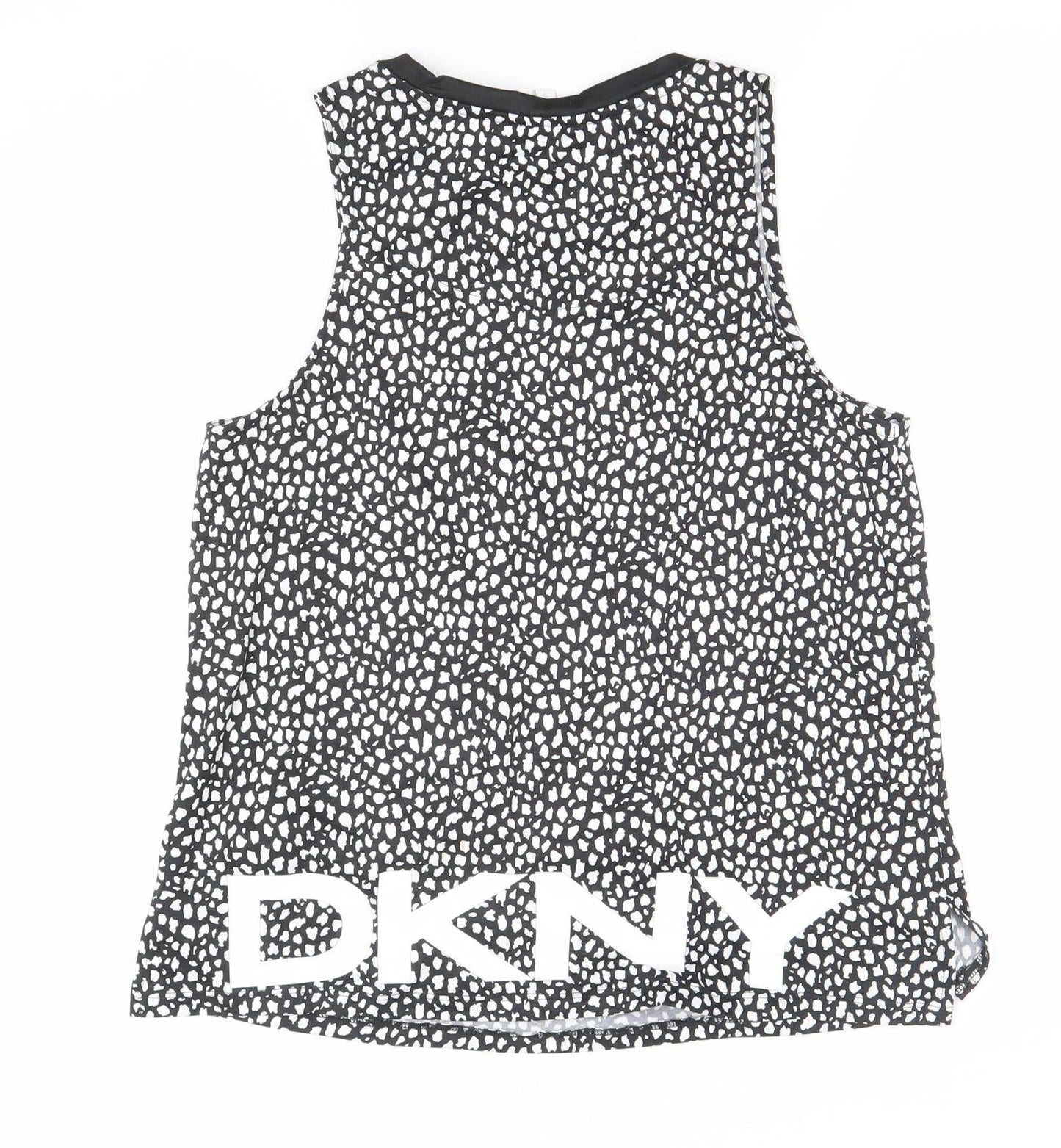 Womens UK Size S DKNY Black Polyester Tank