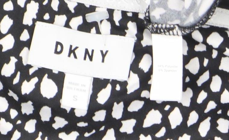 Womens UK Size S DKNY Black Polyester Tank