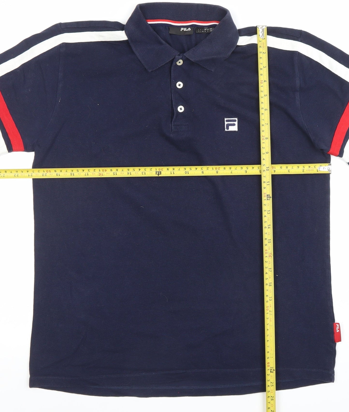 FILA Men’s Blue Polo Shirt Size M Classic Sports Style