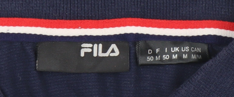 FILA Men’s Blue Polo Shirt Size M Classic Sports Style