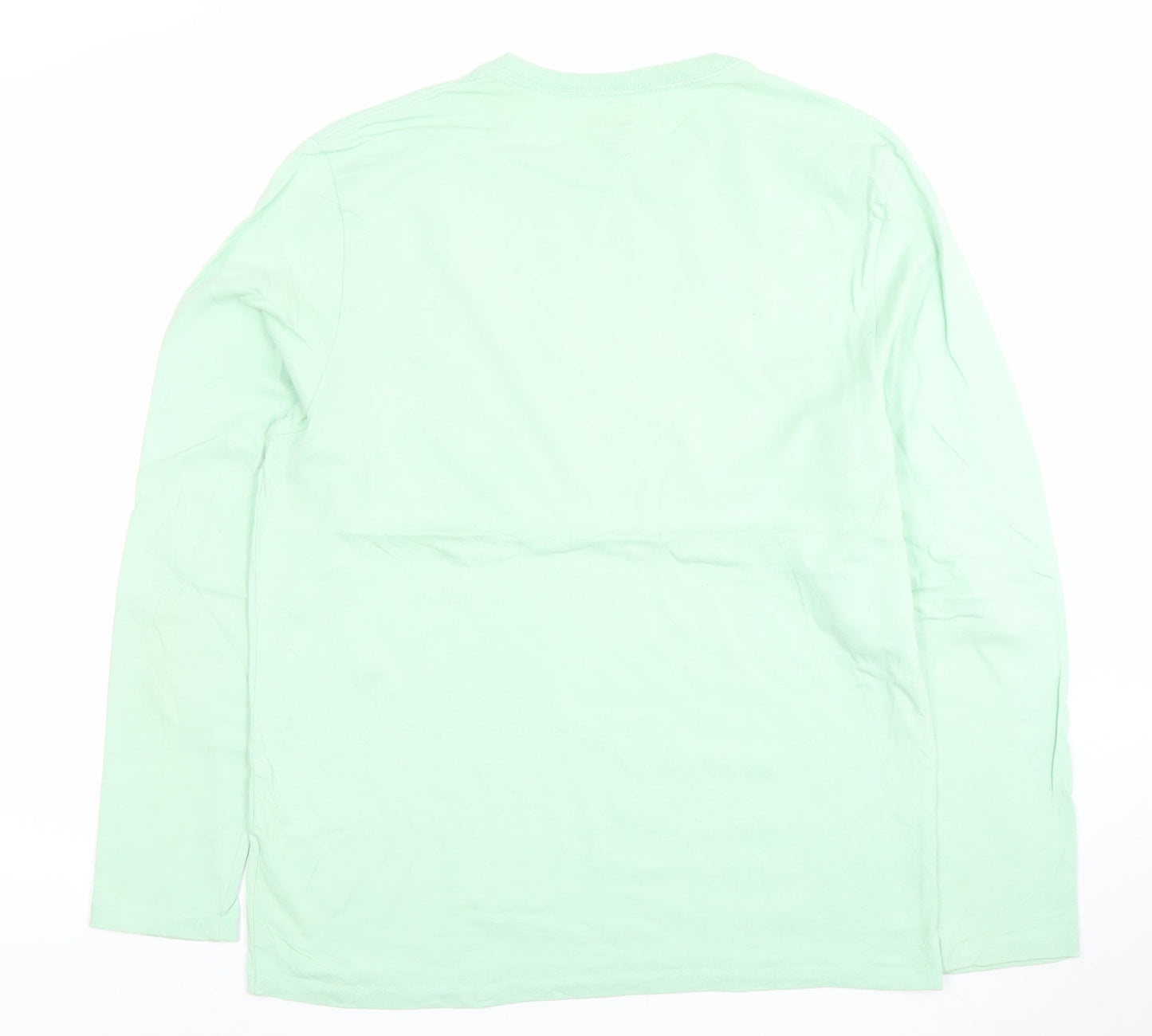Amazon Essentials Disney Women Green Long Sleeve Cotton T-Shirt M