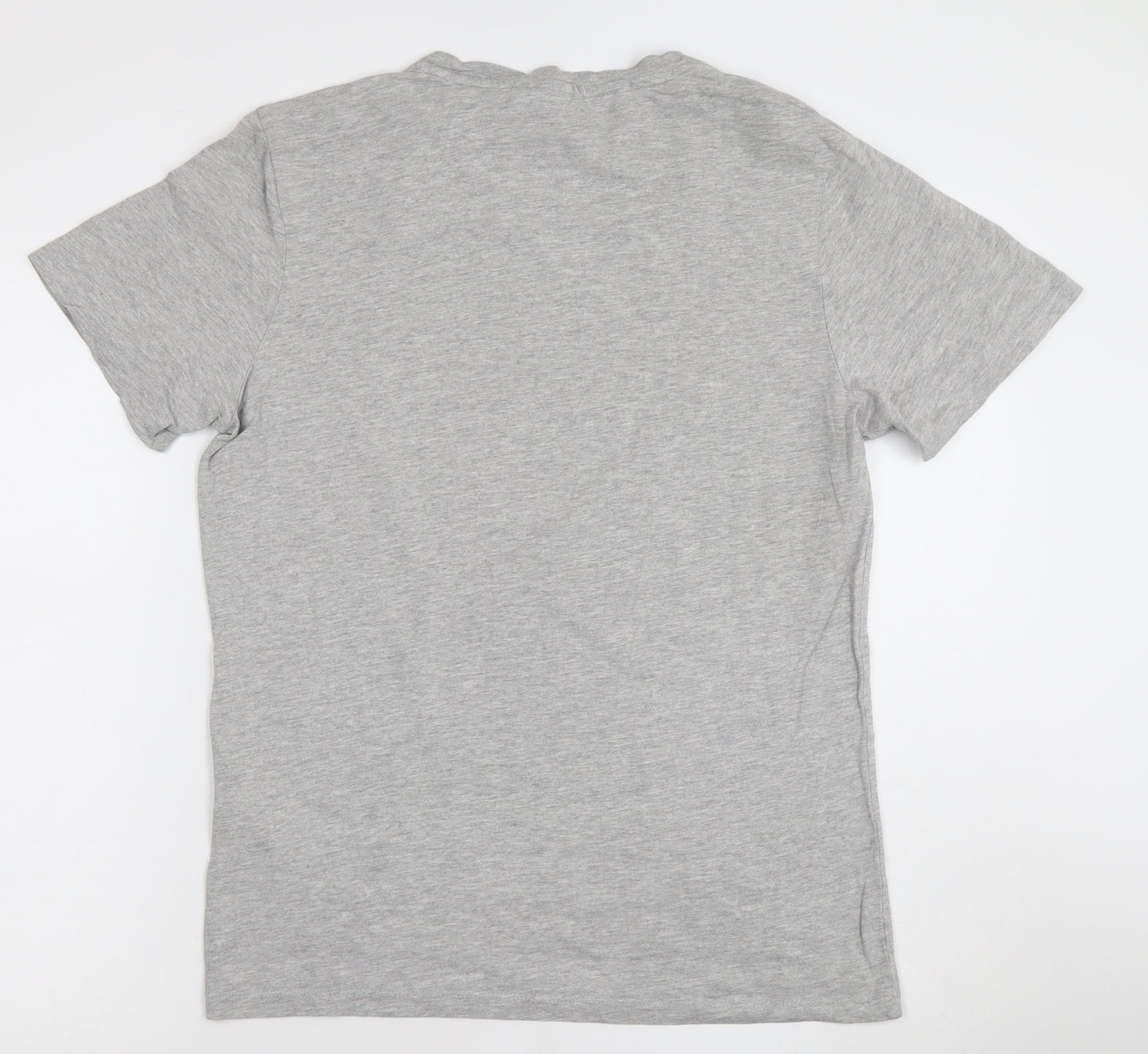 Mens UK Size S JACK & JONES Grey  Cotton Blend T-Shirt