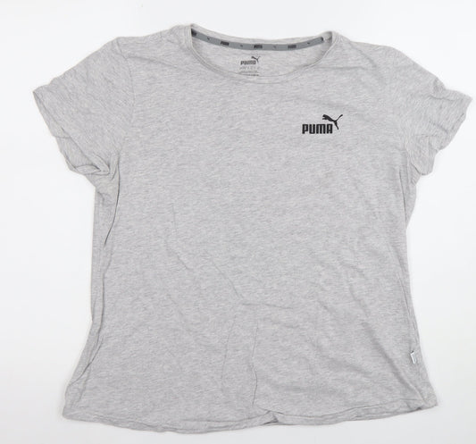 Womens UK Size XL PUMA Grey Cotton Blend T-Shirt