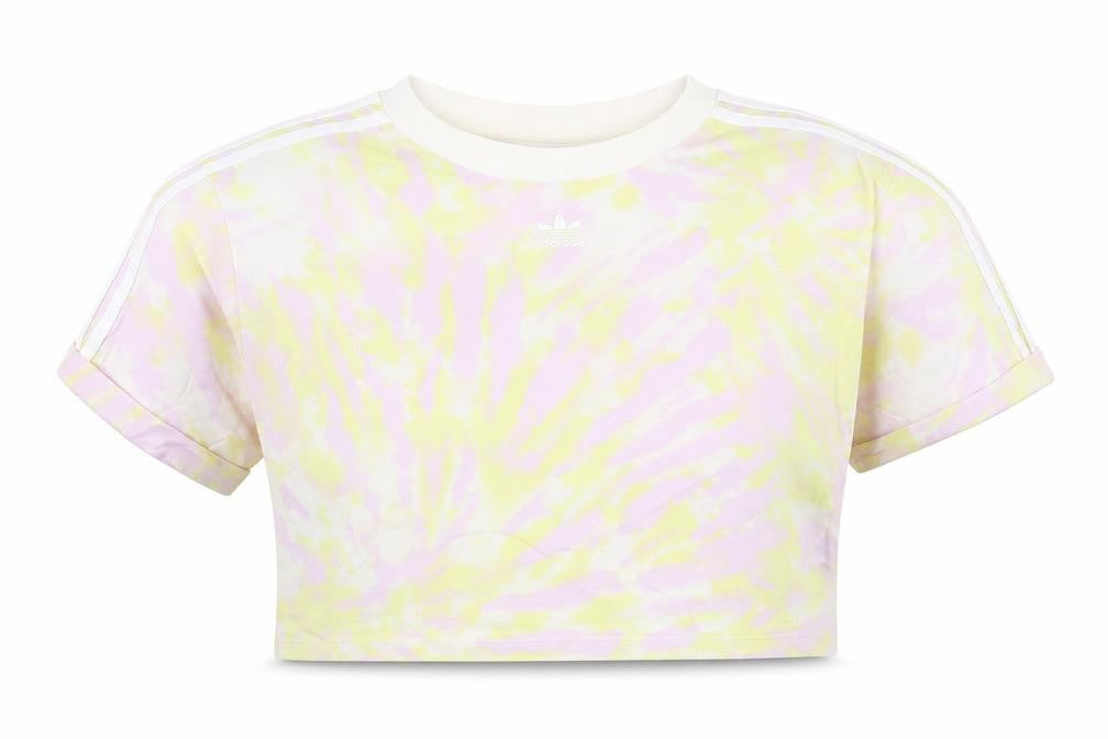 Womens UK Size 10 adidas Multicoloured Cotton Blend T-Shirt