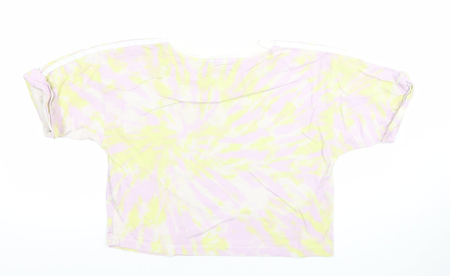 Womens UK Size 10 adidas Multicoloured Cotton Blend T-Shirt