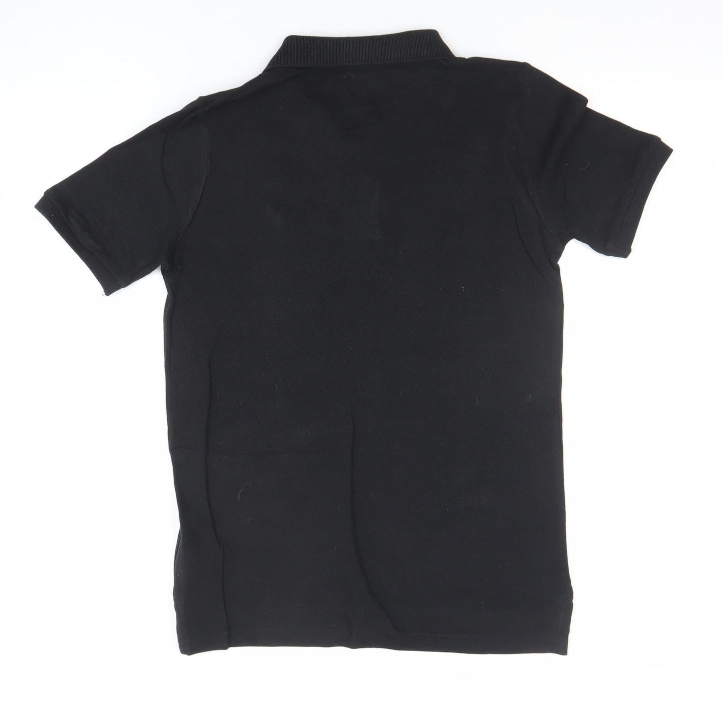Lyle & Scott Junior Black Cotton Polo Shirt Teen Size 10 Years