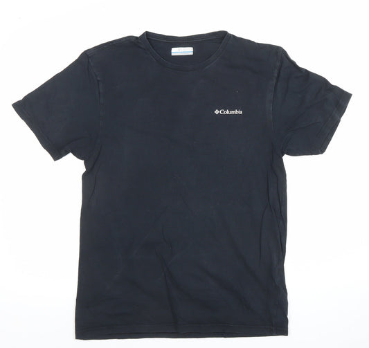 Mens UK Size S Columbia Black  Cotton T-Shirt